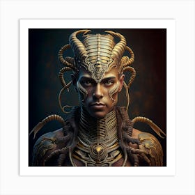 Firefly Regal Hybrid Scorpion Human Surreal Portrait 73580 (2) Art Print