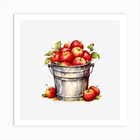 Apples In A Bucket 1 Art Print