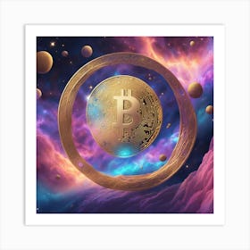 Bitcoin In Space 1 Art Print