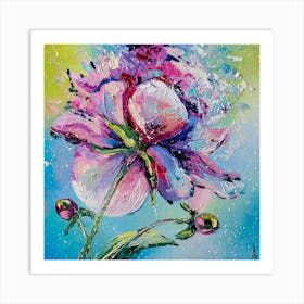 Peony Flower Floral Art Painting Art Print