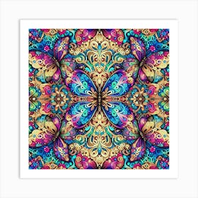 Psychedelic Seamless Pattern Art Print