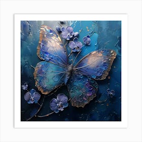 Blue Butterfly 1 Art Print