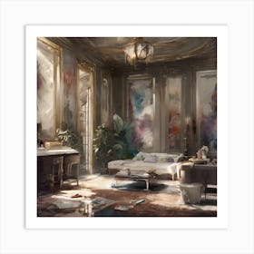 Messy Living Room Art Print