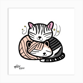 Cute Cats Art Print