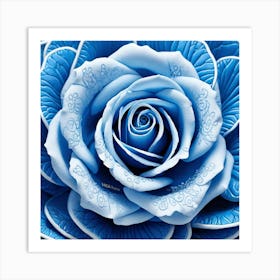 Blue Rose 1 Art Print