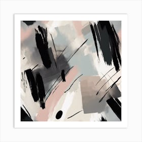 Abstract Brushstrokes Art Print