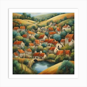 Village By John Evans Poster