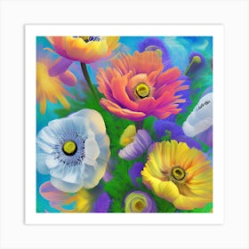 Anemone Flowers 5 Art Print