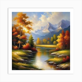 Autumn River 9 Art Print