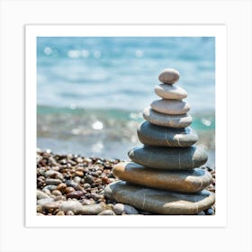 Pebbles On The Beach Art Print