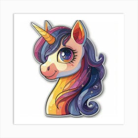 Unicorn Sticker 101 Art Print