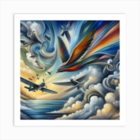 Flight Of The Birds Art Print