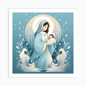 Jesus And Mary 9 Art Print