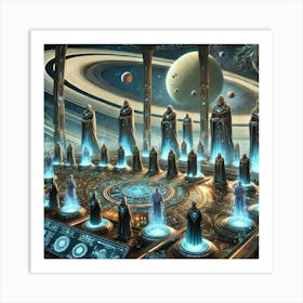 A Highly Detailed Science Fiction Illustration Sho Converted 1 Art Print