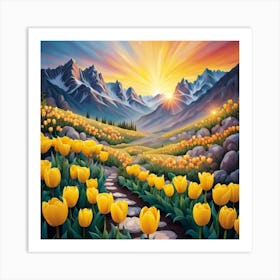 Yellow Tulips Art Print