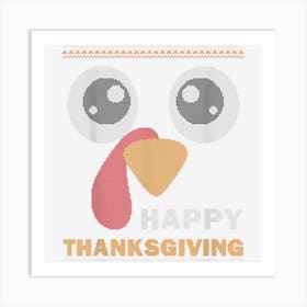 Turkey Face Ugly Thanksgiving Sweater Like Art Print