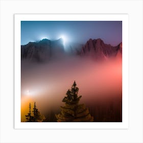 Twilight In The Mountains Art Print