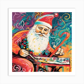 Santa Claus Painting 2 Art Print