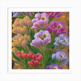 Alstroemeria Flowers 21 Art Print