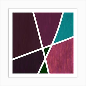 Randy - Teal Plum Art Print