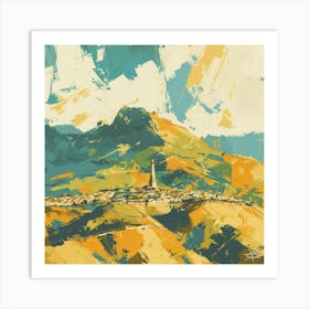 City In The Mountains 1 Art Print