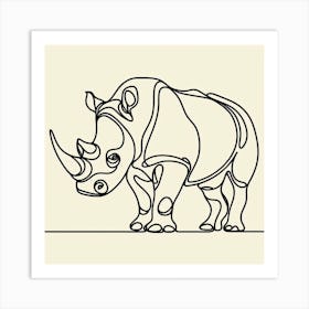 Rhinoceros Picasso style Art Print