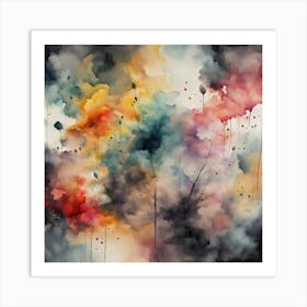 Abstract Watercolor Painting 10 Art Print