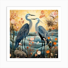 Bird In Nature Great Blue Heron 5 Art Print