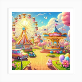 Amusement Park Art Print