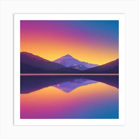 Afterglow revealing the beauty of nature Art Print