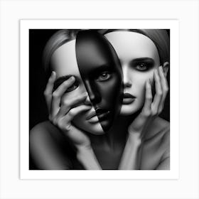 Woman Behind the Mask-4 Art Print