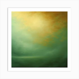 Abstract - Green Sky Art Print