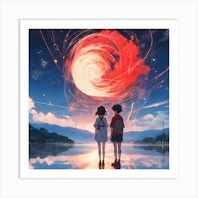 Red thread Love Art Print