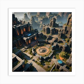 City In Dota 2 Art Print