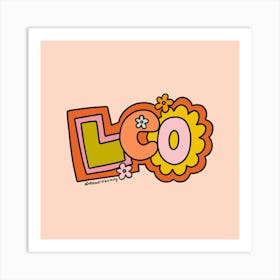 Leo Doodle Letters Art Print