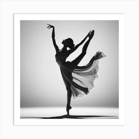 Line Art dancer silhouette 5 Art Print