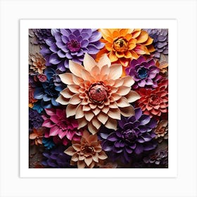 Paper Flowers 15 Art Print