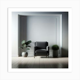 Empty Room With Chair Art Print