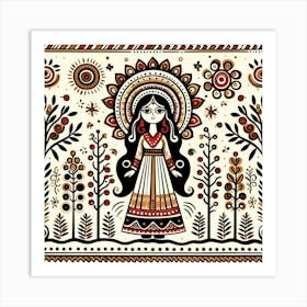 Russian Folk Art 4 Art Print