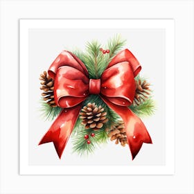 Christmas Bow 1 Art Print