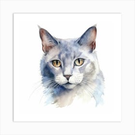 Ukrainian Bakhuis Cat Portrait Art Print