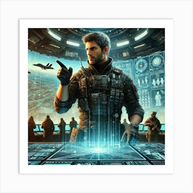 A Sci Fi Depiction Of Viktor Sokolov Tactical Command Art Print