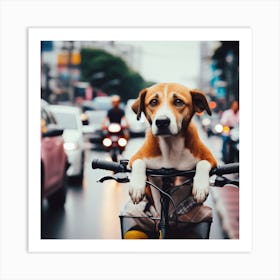 Dog On A Bike Art Print