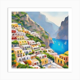 Summer In Positano Art Print 6 Art Print