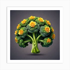 Broccoli Flower 2 Art Print