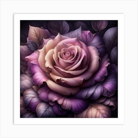 Purple Rose 2 Art Print