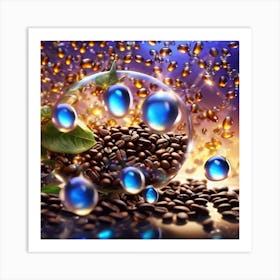 Coffee Beans In A Glass Art Print