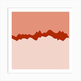 Abstract Pink And Orange Art Print