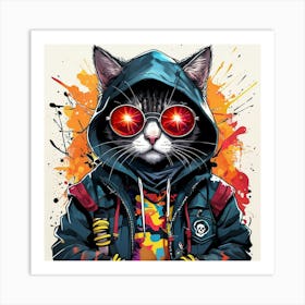 Cat With Sunglasses Art Print