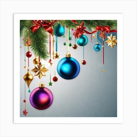 Christmas Ornaments 124 Art Print